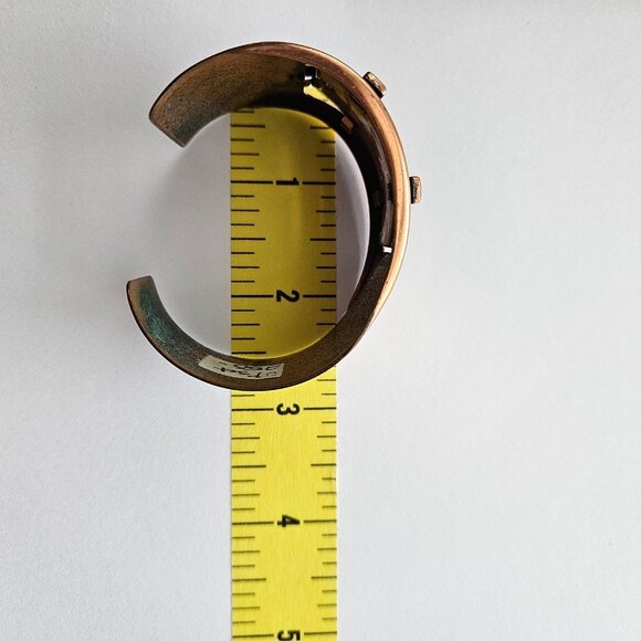 Antique Cuff Bracelet Signed Matisse Copper Art Beautiful Piece, statement piece - Picture 6 of 6